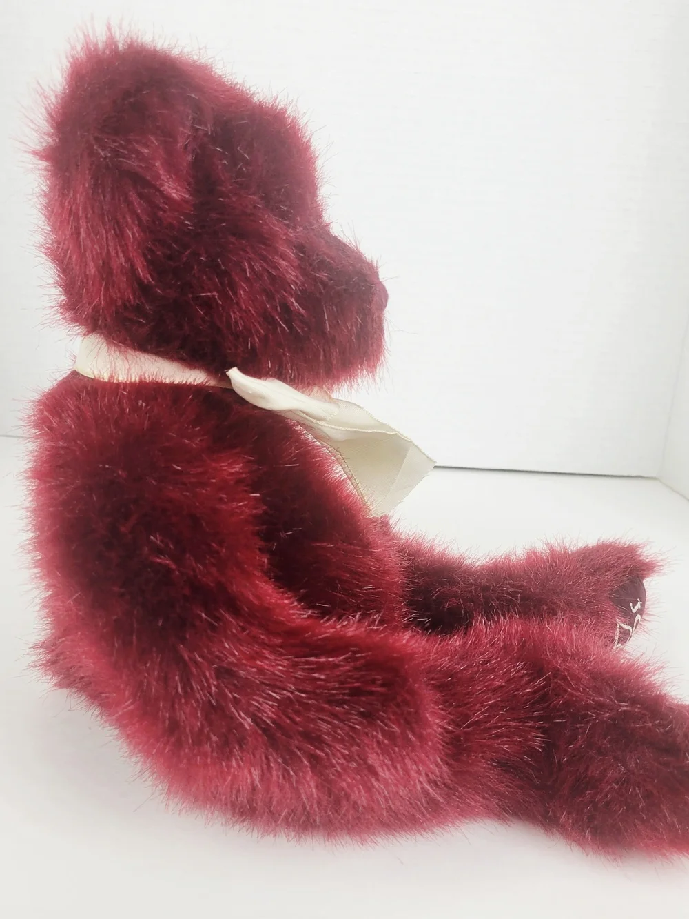 Vtg 1999~Russ 101393~Cranberrie~Plush Joy Bear~Red 13